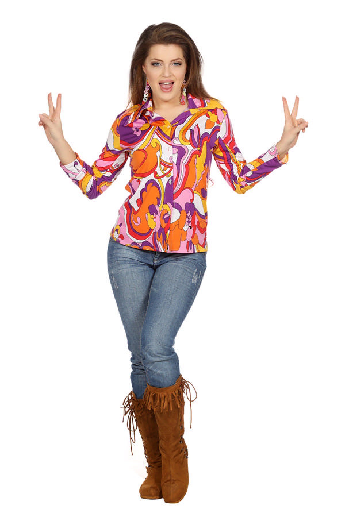 Kjøp Flower Power Skjorte for kun 189 kr. Lynrask levering Flower Power Hippie Skjorte | Festkompaniet.no