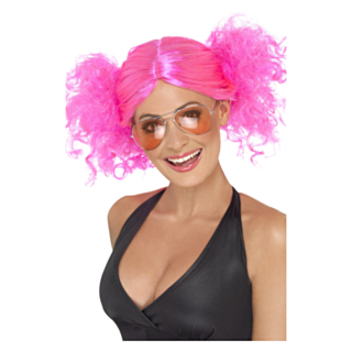 80-talls Buns Parykk Rosa