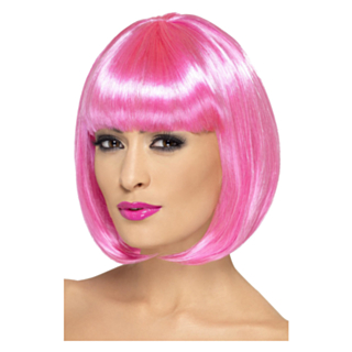 Pasjehår Parykk Rosa
