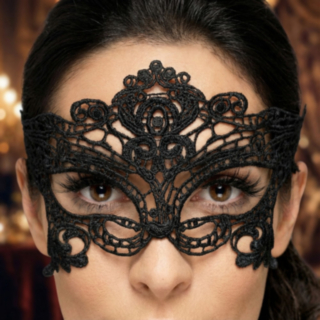 Øyemaske Brodert SVart
