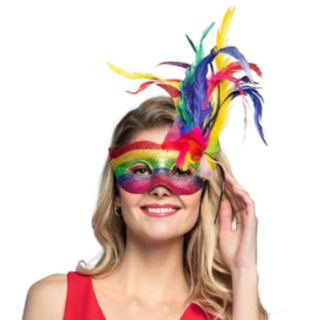 Maskerade Øyenmaske Regnbue
