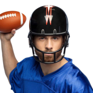 Amerikansk Fotball Hjelm Svart