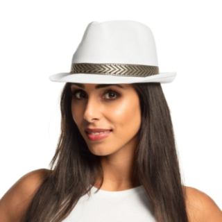 Gangster Fedora Hvit