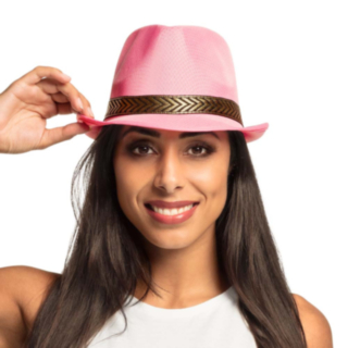 Gangster Fedora Rosa