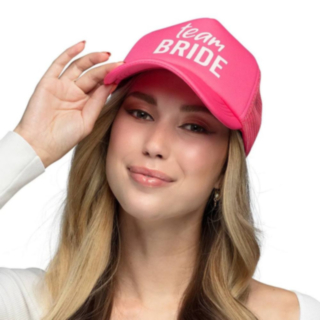 Team Bride Caps Sjokkrosa
