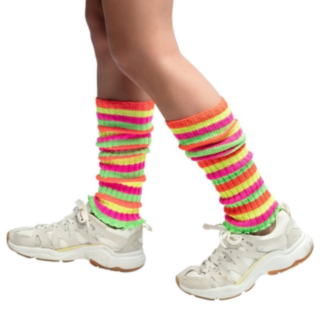 Stripete Leggvarmere Neon