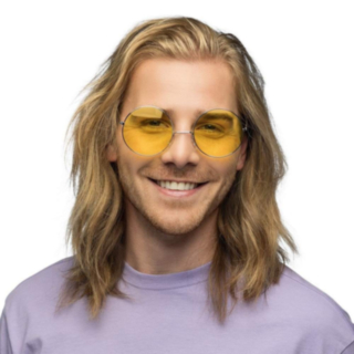 Hippie XL Partybriller Gul