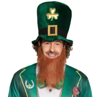 St Patrick's Day Leprechaun Hatt & Skjegg