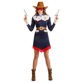Cowgirl Kostyme Blå