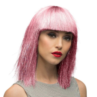 Pannelugg Glitter Parykk Rosa