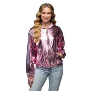 Skinnende Rave Jakke Gullrosa