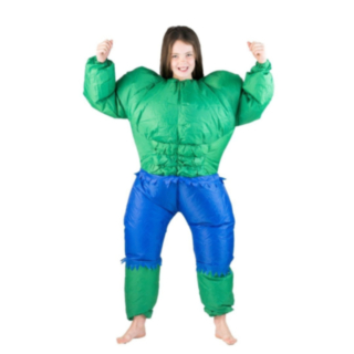 Oppblåsbar Hulk Barnekostyme