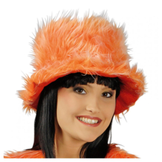 Plysj Hippiehatt Oransje