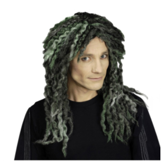 Dreadlocks Parykk Svart og Grønn