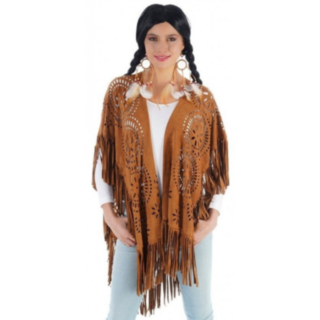 Indianer Poncho Brun