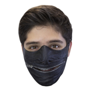 Glidelås Halvmaske Latex