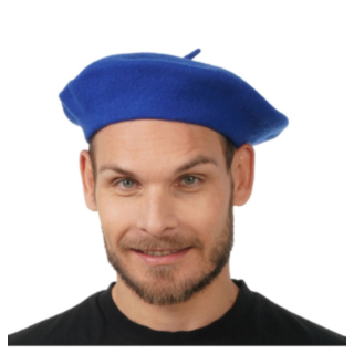 Fransk Beret Blå