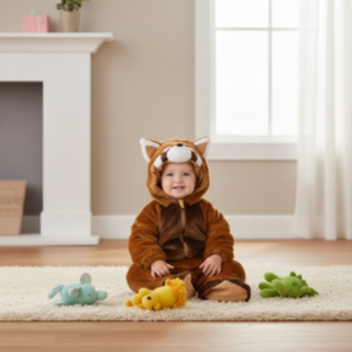 Rød Panda Babykostume