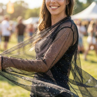 Festival Sjal Svart