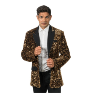Glitter Smokingjakke Bronse