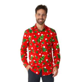 Juletre Skjorte Rød