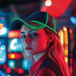 Neon LED Caps Grønn