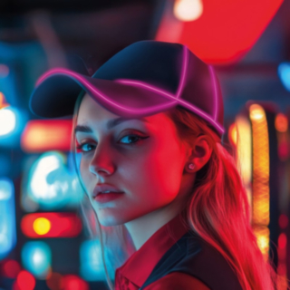Neon LED Caps Lilla