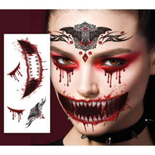 Vampyr Ansikt Engangstatoveringer