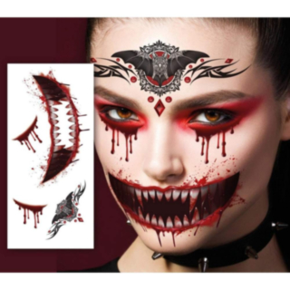 Vampyr Ansikt Engangstatoveringer