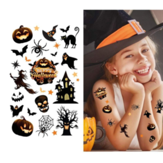 Spøkelsesaktige Halloween Engangstatoveringer