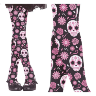 Day Of The Dead Barnestrømpebukser Rosa