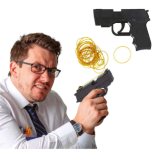 Strikk Lekepistol Svart