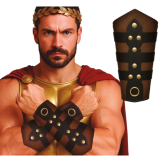 Romerske Gladiator Armdeksler Brun