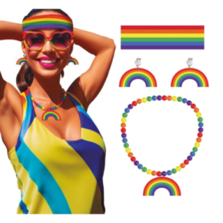Pride Regnbue Smykkesett