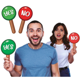 Yes / No Håndskilt