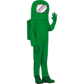 Imposter Grønn Astronaut Barnekostyme