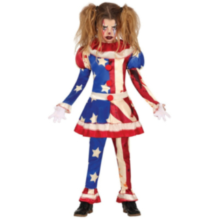 USA Horror Klovn Kjole Barnekostyme