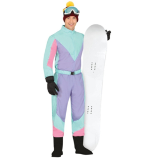 80-talls Skidress Kostyme Blå og Lilla