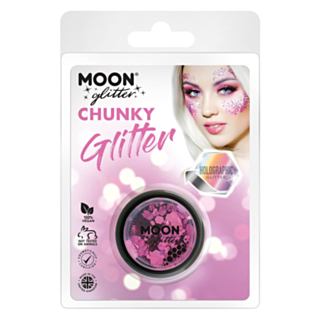 Holografisk Sminke Chunky Glitter Rosa