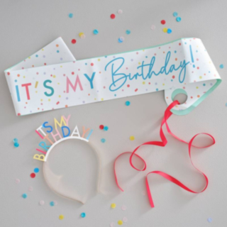 It's My Birthday Skråbånd & Hårbøyle