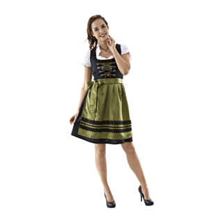 Dirndl Midi Grønn og Svart