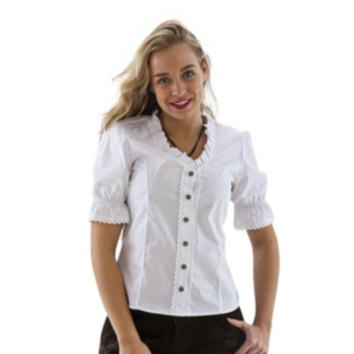 Tyrolerbluse Blonde Hvit