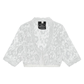 Dirndlbluse Topp Blonde Hvit
