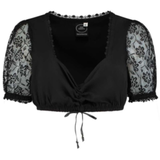 Dirndlbluse Topp Svart