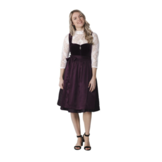 Dirndl Tradisjonell Aubergine