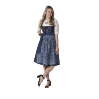 Dirndl Jacquard Glitrende Blå