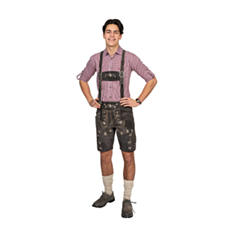Lederhosen Antrasittgrå