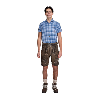 Kort Lederhosen Antikkbrun