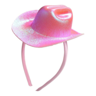 Cowboyhatt Hårbøyle Lyserosa