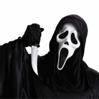 Skrik® Maske & Kniv Sett
